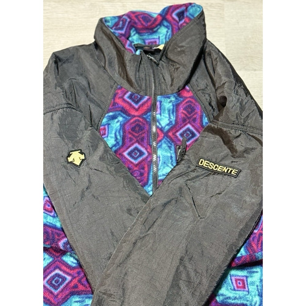 Vintage Descente Anorak Aztec Fleece Jacket Mens Size XL Ski Gorpcore Gear 90's - Picture 10 of 12